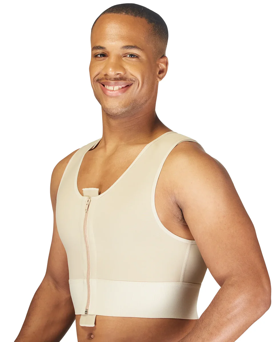 Clearpoint Medical Men’s Shapewear Zippered Short Vest - 784 - Image 5