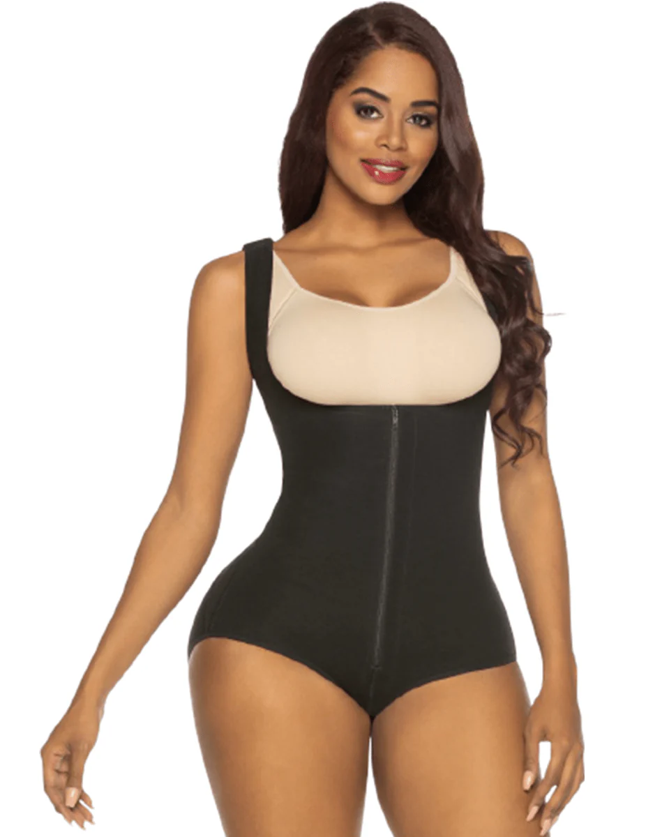 Equilibrium Firm Compression Shapewear - Boyshort Style Wide Strap Bodysuit - Image 5