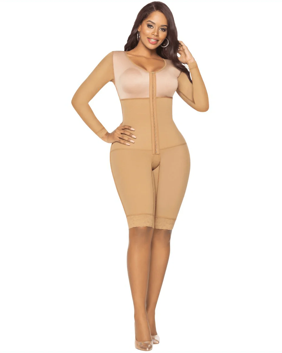 Equilibrium Post Op Shapewear With Sleeves And Bra Bodysuit - Image 4