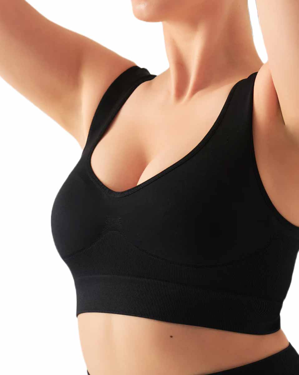 Final Sale Clearance Shapengo Throw-on Wirefree Bra - Image 4
