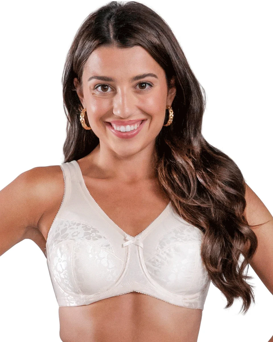 Rago Brand Printed Full Figure Support Underwire Bra - Image 3