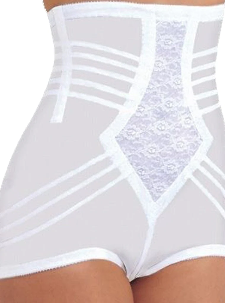 Rago Extra Firm High Waist Brief - Beige / Black / White - Image 4