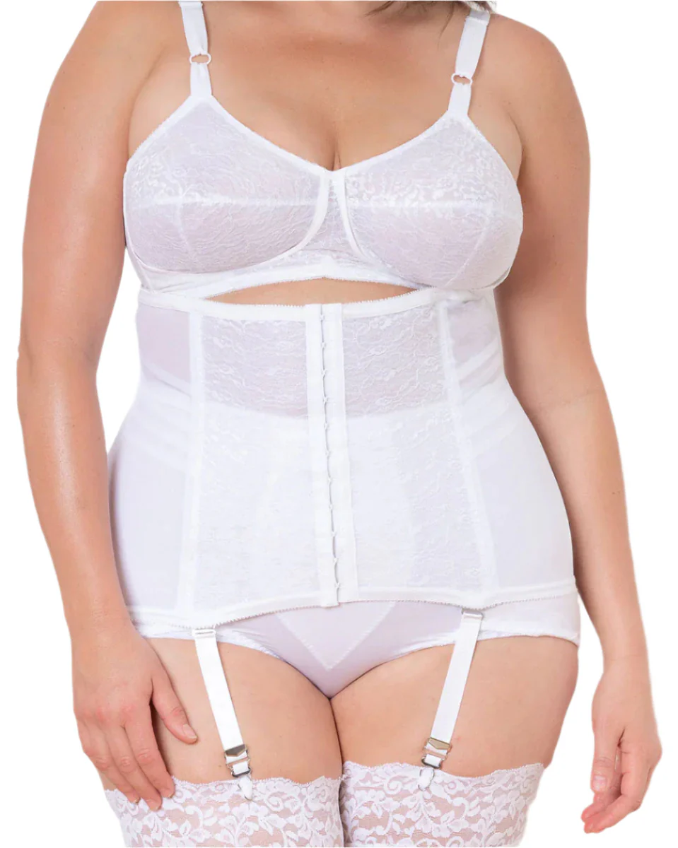 Rago Waist Trainer / Girdle With Garters Firm Shaping Black - Image 5